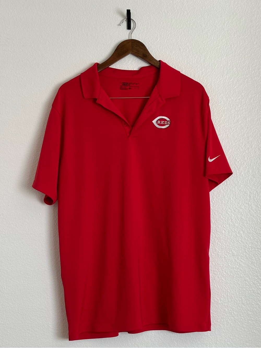 XL Nike Cincinnati Reds Red Polo Shirt - Men's Athletic Short Sleeve item 0022